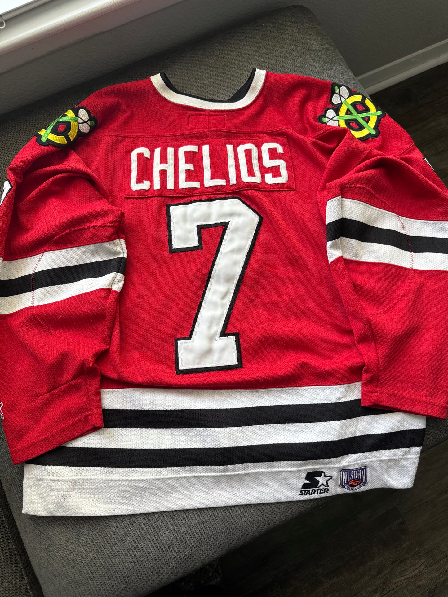 Vintage Starter Chris Cherios Hockey Jersey (L)