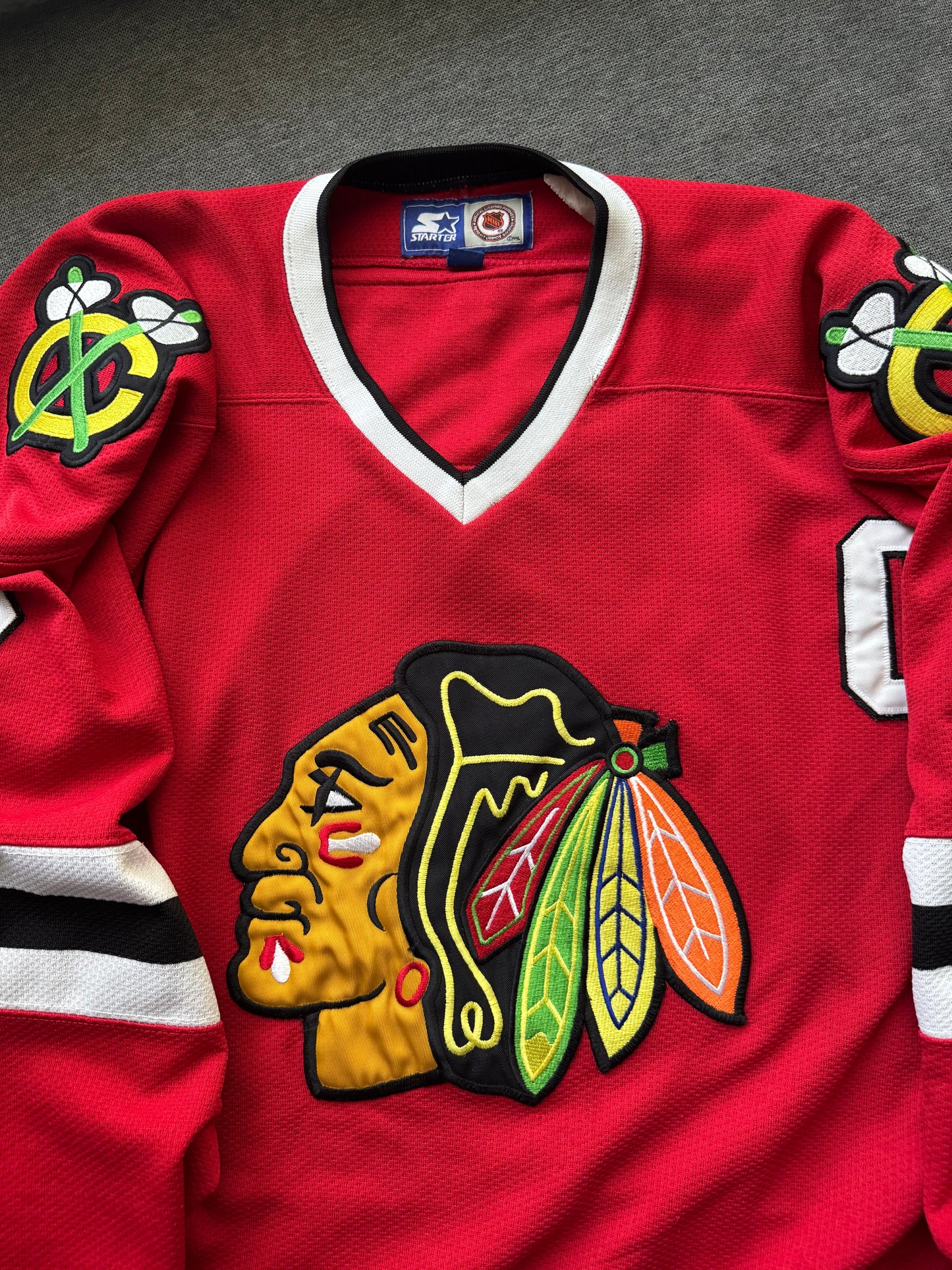 Vintage Starter Chris Cherios Hockey Jersey (L)