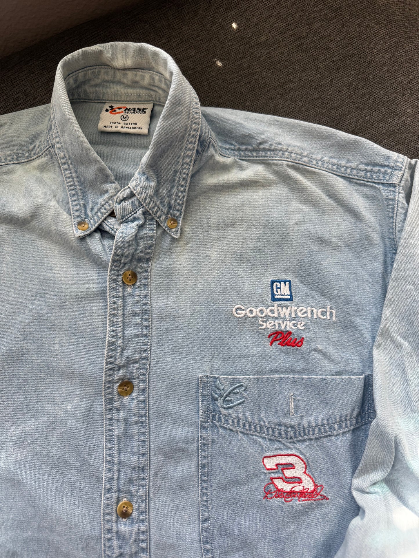 Vintage Dale Earnhardt Denim Button up Shirt (M)