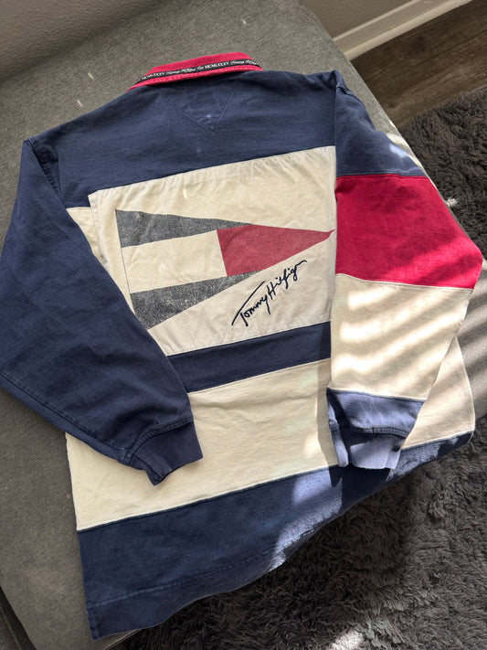 Vintage Tommy Hilfiger Rugby Long Sleeve (Medium)