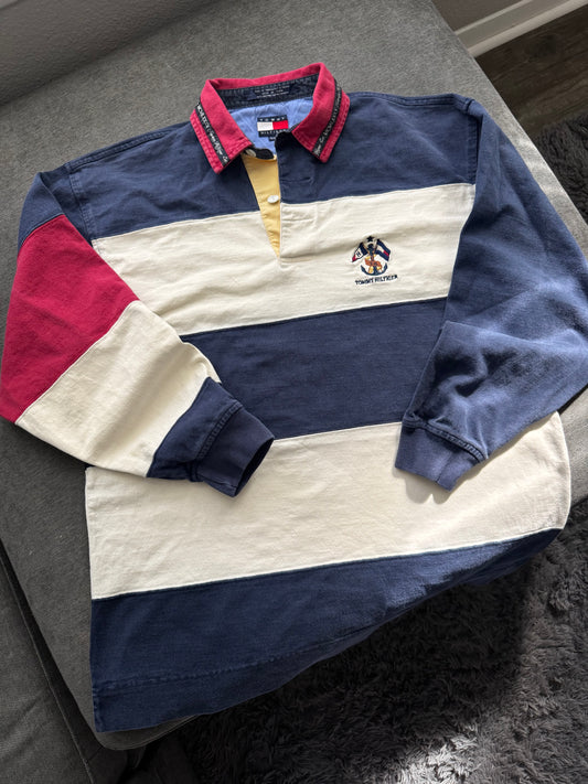 Vintage Tommy Hilfiger Rugby Long Sleeve (Medium)