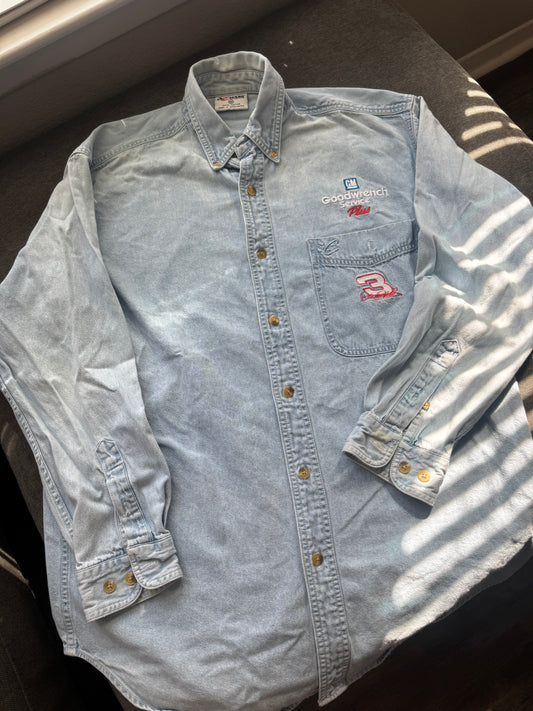Vintage Dale Earnhardt Denim Button up Shirt (M)