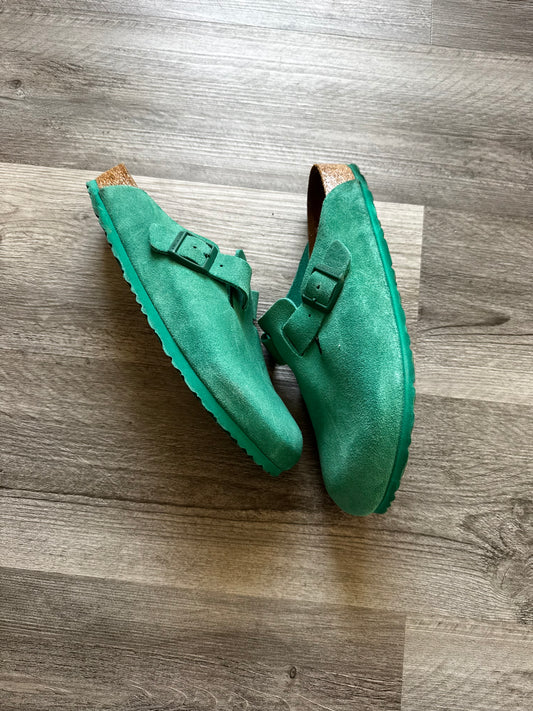Birkenstock Green Suede Clogs (43)